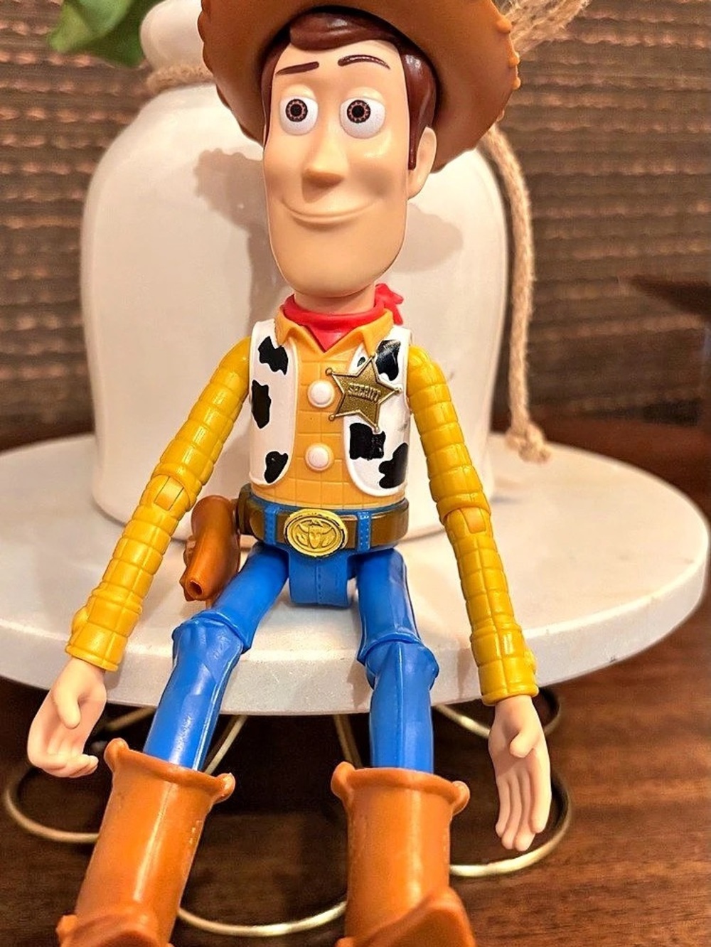 Disney Pixar Toy Story Sheriff Woody Action Figure Yellow & Brown